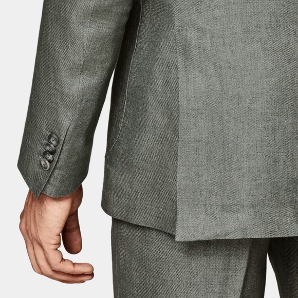 Suitsupply Mid Green Havana Linen Blazer Size 36 - Picture 2 of 13